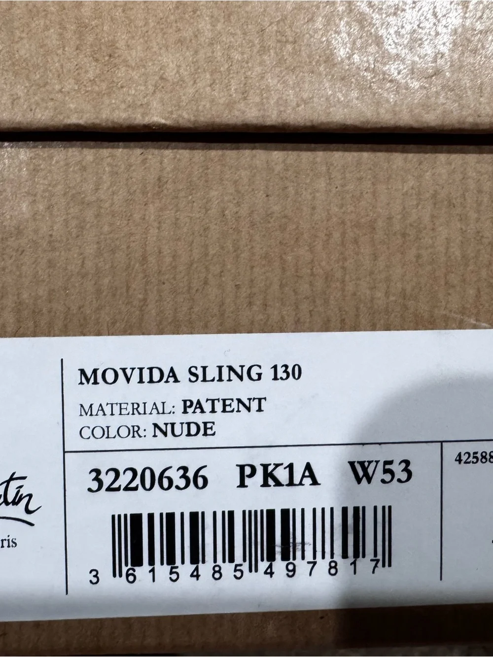 Christian Louboutin Movida Sling 130 Nude Patent Platform Heels Size 41 New